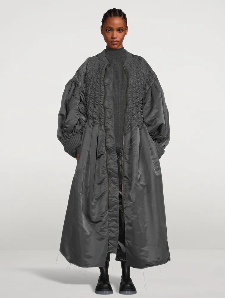 Seamed Nylon Twill Jacket