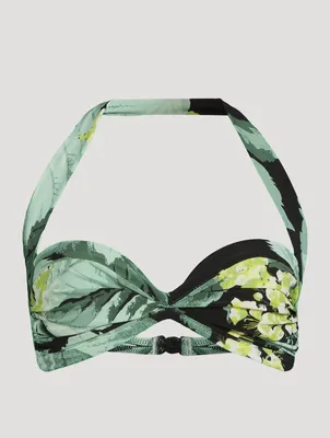 Bill Halter Bikini Top Tropical Print