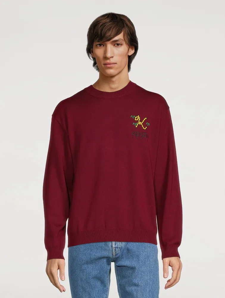 Tiger Tail K Wool Oversized Sweatshirt