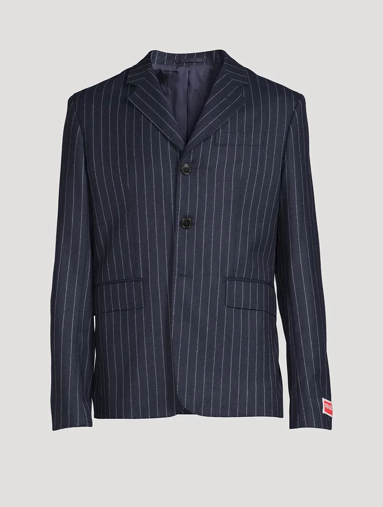 Wool Pinstripe Blazer