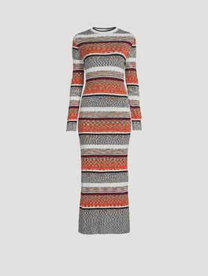 Long-Sleeve Midi Dress