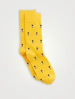 Organic Cotton Socks In Bee Pattern