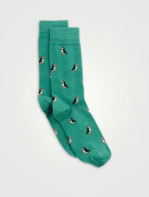 Organic Cotton Socks In Puffer Pattern