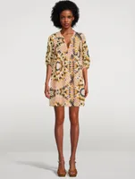 Cleo Mini Dress Ikat Print
