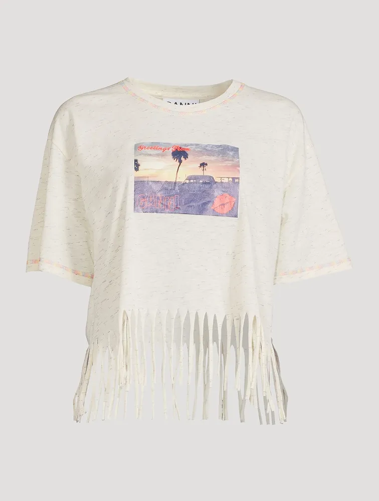Cropped Fringe T-Shirt