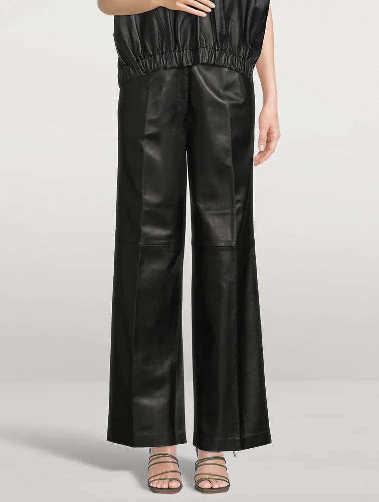 Noro Straight-Leg Leather Trousers