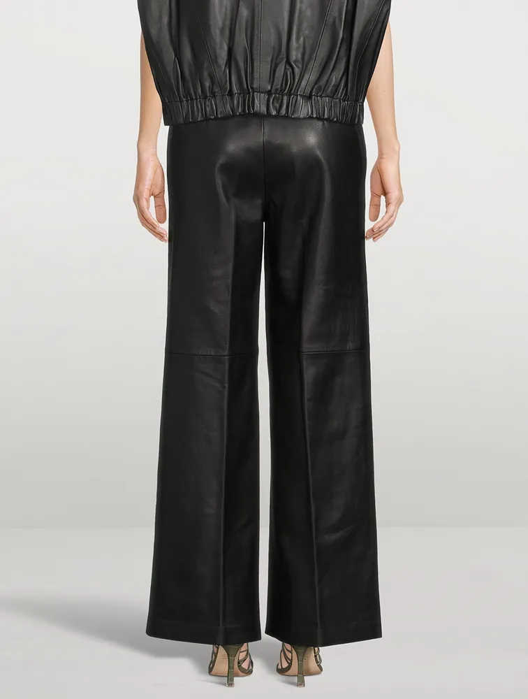 Noro Straight-Leg Leather Trousers