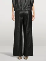 Noro Straight-Leg Leather Trousers