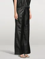 Noro Straight-Leg Leather Trousers