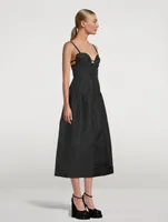 Taffeta Midi Dress