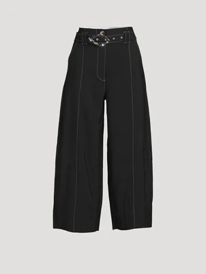 High-Rise Wide-Leg Trousers