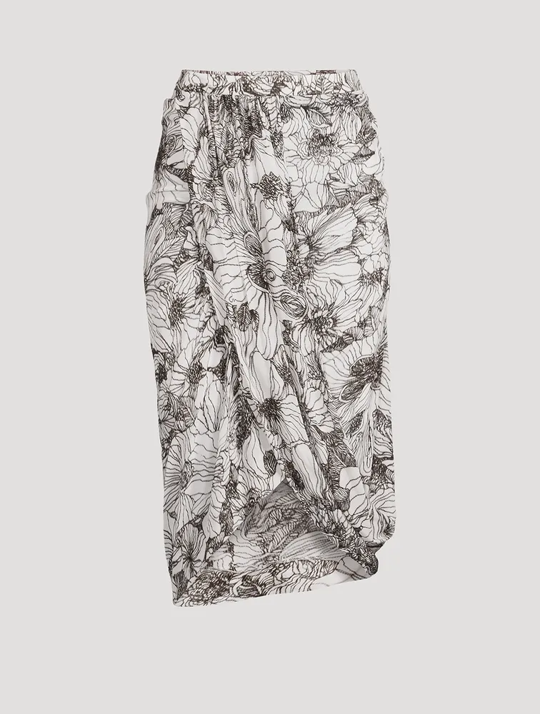 Sabrina Wrap Skirt In Floral Print
