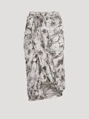 Sabrina Wrap Skirt In Floral Print