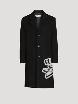 Graffiti Wool-Blend Coat