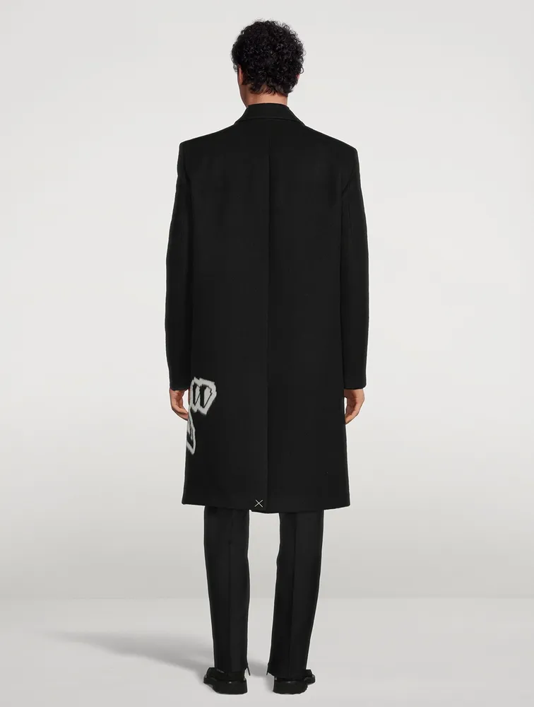 Graffiti Wool-Blend Coat