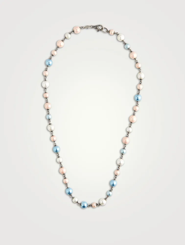Nialaya x Holt Renfrew Pastel Pearl Choker Necklace
