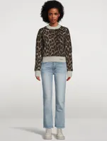 Jacquard Pullover Leopard Print
