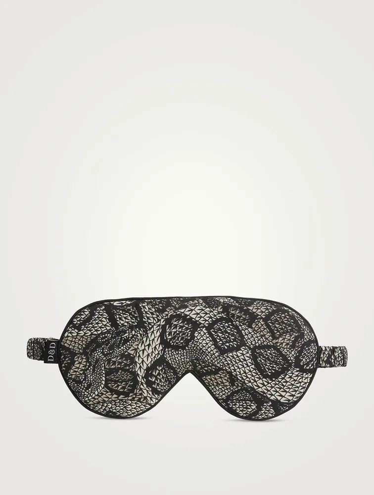 Cotton Eye Mask In Crotalus Print