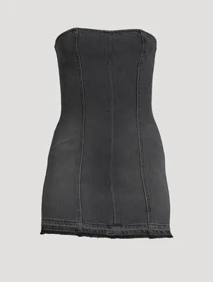 Strapless Denim Mini Dress