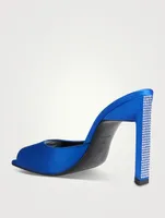 Kaia Embellished Satin Mules