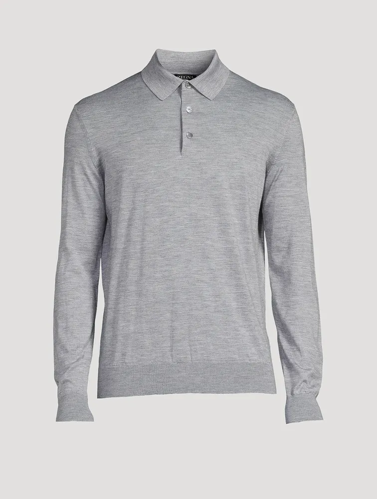 Cashmere And Silk Polo Shirt