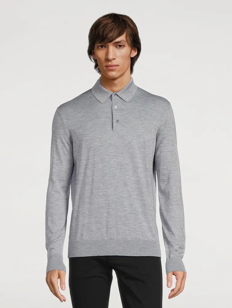 Cashmere And Silk Polo Shirt
