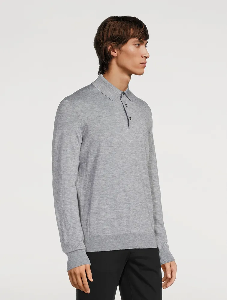 Cashmere And Silk Polo Shirt
