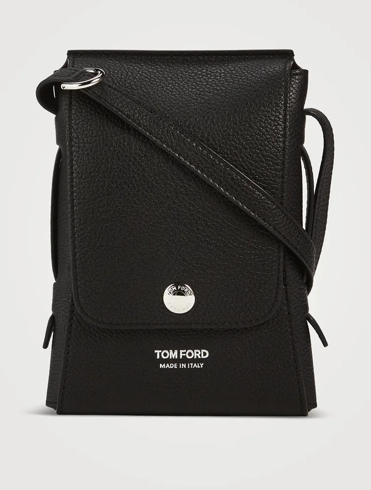 Leather Envelope Pouch With Strap