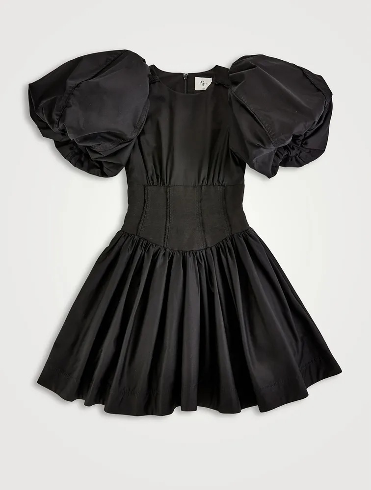 Gianna Puff-Sleeve Corset Mini Dress