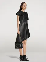 Asymmetric Leather Dress