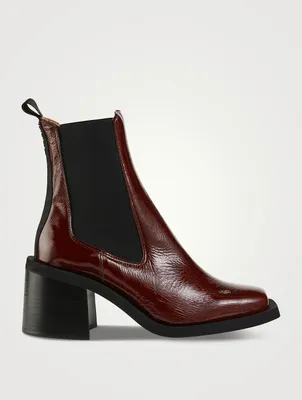 Patent Leather Chelsea Boots