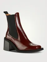 Patent Leather Chelsea Boots