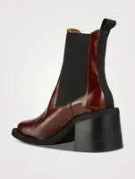 Patent Leather Chelsea Boots