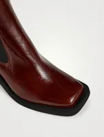 Patent Leather Chelsea Boots