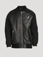 Anica Leather Bomber Jacket
