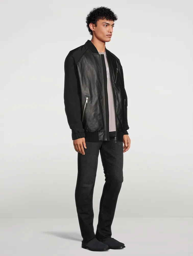 Anica Leather Bomber Jacket