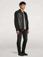 Anica Leather Bomber Jacket