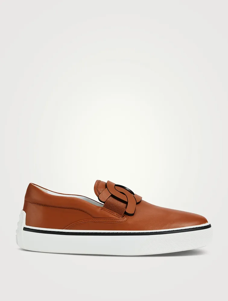 Cassetta Kate Chain Leather Sneakers