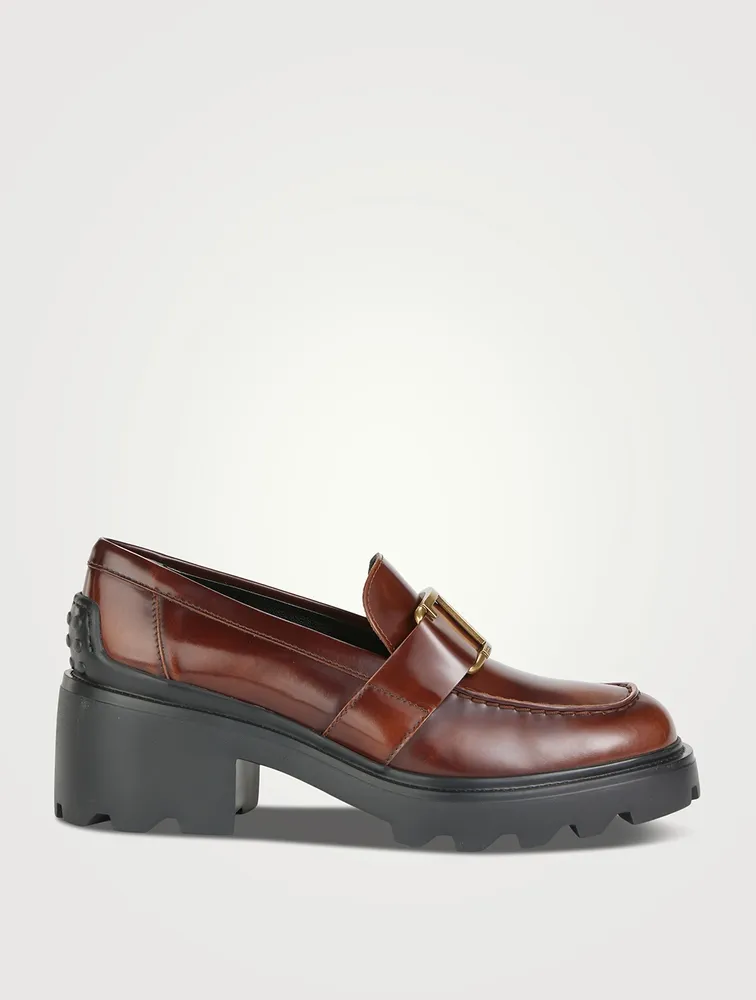 Leather Heeled Loafers