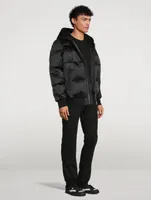 Lenox Down Bomber Jacket With Leather