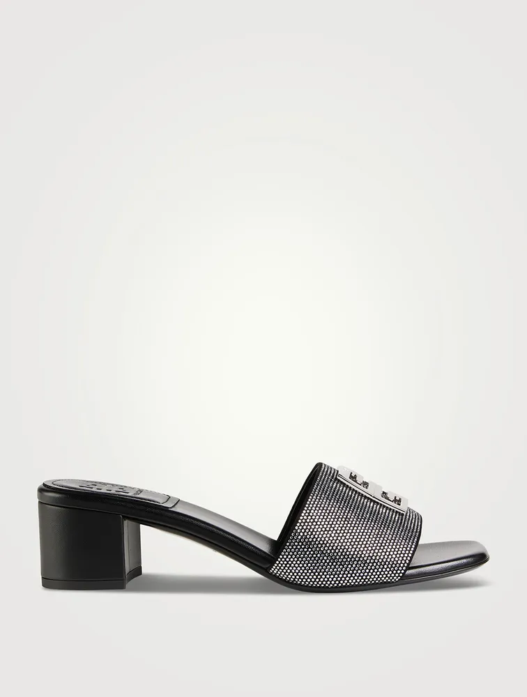 4G Embellished Leather Mules