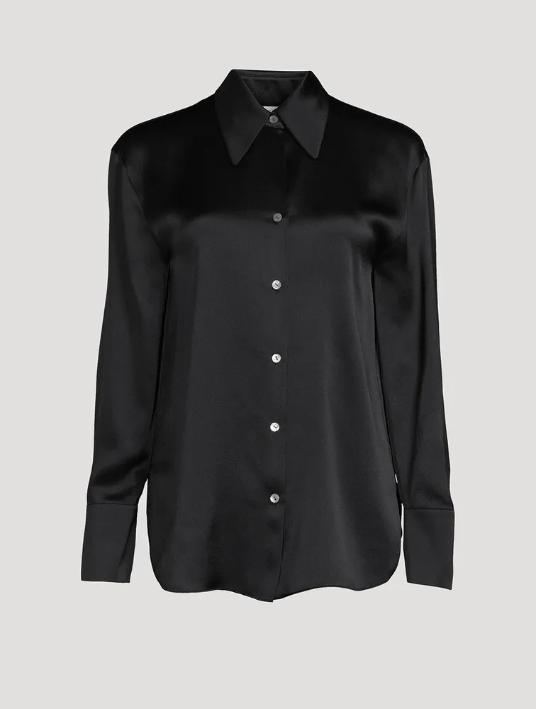 Ruched Back Silk Shirt
