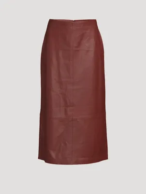 Leather Midi Skirt