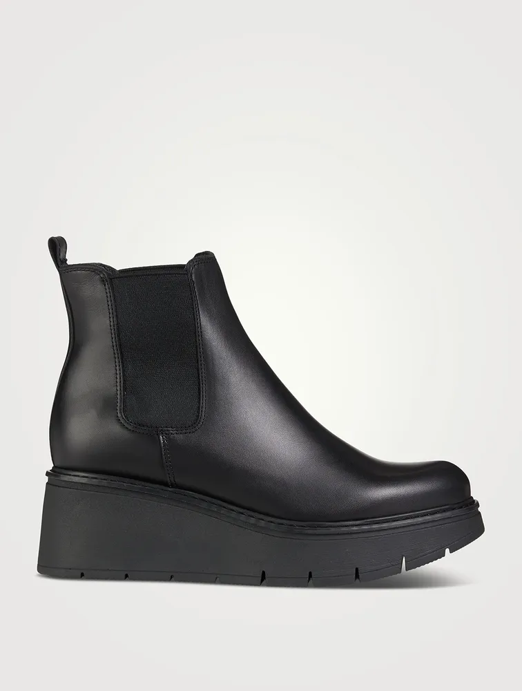 Grant Leather Wedge Chelsea Boots