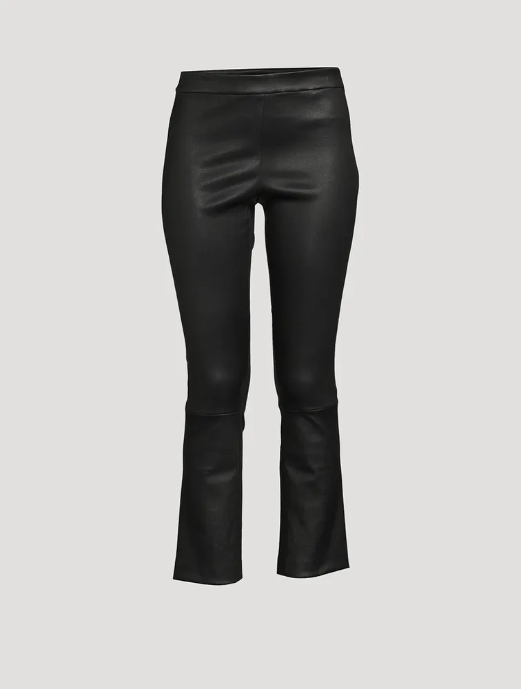 Slim Kick Leather Jersey Trousers