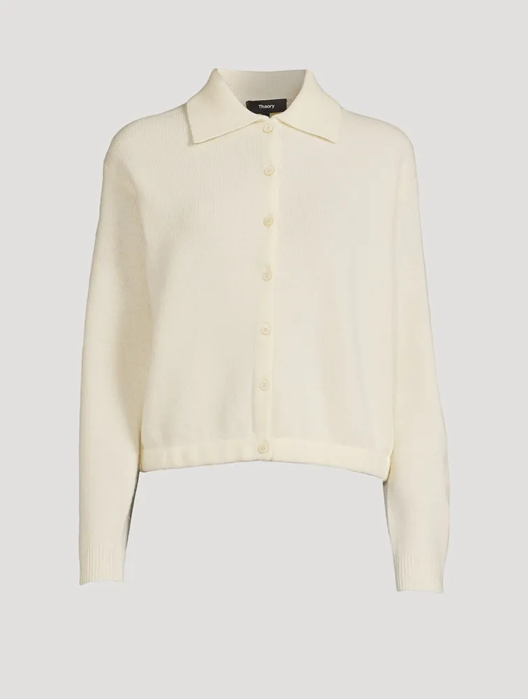 Wool And Cashmere Polo Cardigan