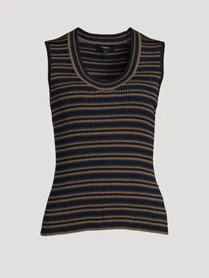 Stripe Jacquard Tank Top