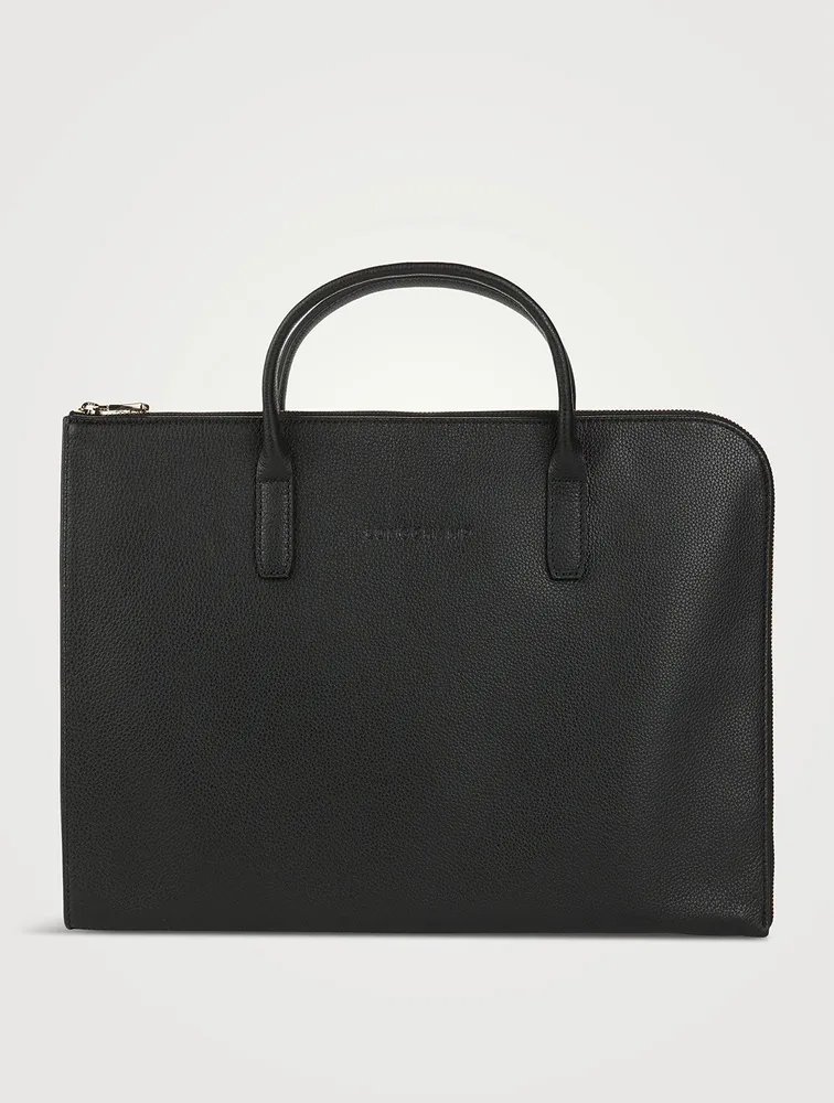 Le Foulonné Small Leather Briefcase