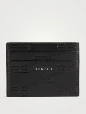 Leather Embossed Monogram Card Case