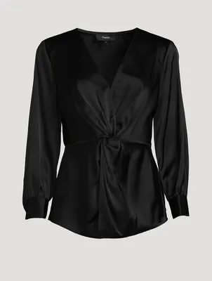 Twist-Front Blouse